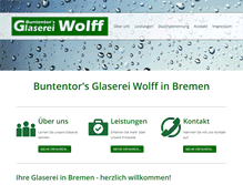 Tablet Screenshot of buntentors-glaserei-wolff.de